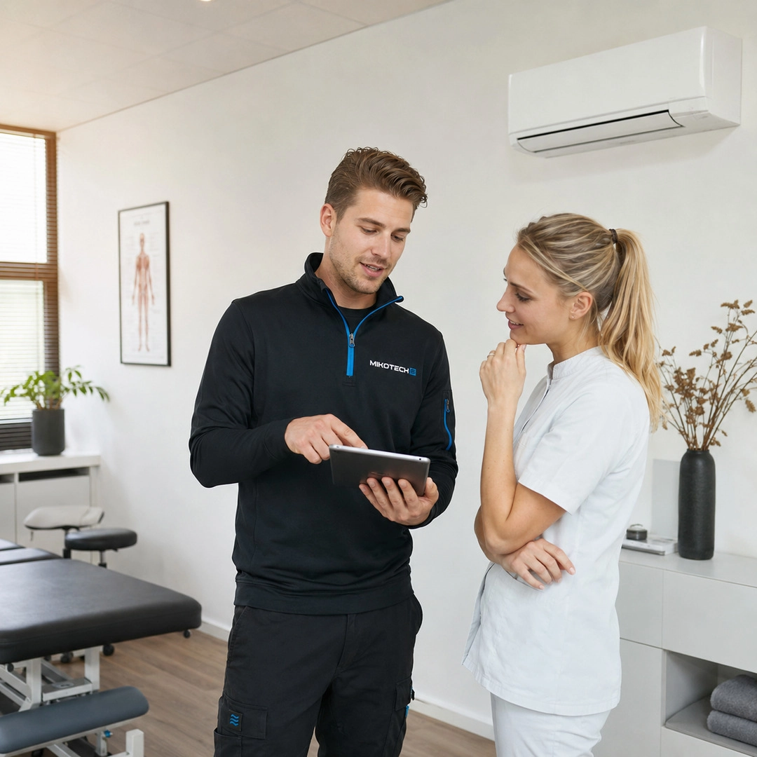 airco praktijkruimte adviesgesprek mikotech praktijk