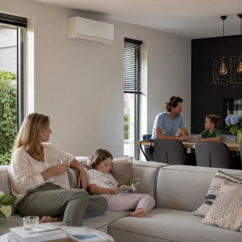 Mikotech airco in woning plaatsen, comfort gezin thuis