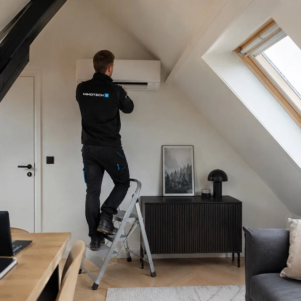 mikotech airco zolder monteur controle dakverdieping